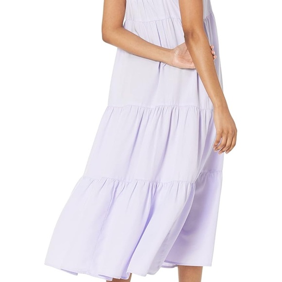 The Drop NWT Dusty Purple Lavender tiered Maxi Dress w pockets XXS - Picture 2 of 6